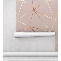 Papel de Parede Auto Colante Geométrico Rose Gold - 4