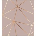 Ver imagem 2 de Papel de Parede Auto Colante Geométrico Rose Gold