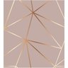 Papel de Parede Auto Colante Geométrico Rose Gold - 2