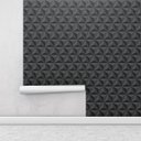 Ver imagem 2 de Papel de Parede triângulos 3D verde escuro Para Sala e Quarto