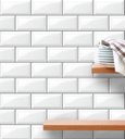 Ver imagem 1 de Adesivo Azulejo Português Tijolo em Tons de Branco e Cinza