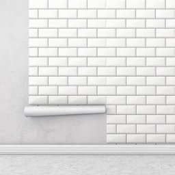 Adesivo Azulejo Português Tijolo em Tons de Branco e Cinza - 2