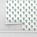 Ver imagem 2 de Papel de Parede Infantil Com Lindos Cactos Para Sala e Quarto Infantil