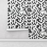 Adesivo Azulejo Pastilhas Em Tons de Preto, branco e Cinza para Área Gourmet - 2