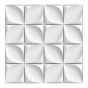 Ver imagem 2 de Papel de Parede 3D Flores em Tons Brancos e Cinza para Sala e Quarto