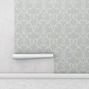 Ver imagem 2 de Papel de parede fundo simulando jeans com detalhes arabescos na cor nude