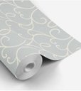 Ver imagem 4 de Papel de parede fundo simulando jeans com detalhes arabescos na cor nude