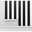 Ver imagem 2 de Papel de parede com listras preta e branca com 9 cm Para Quartos e Sala