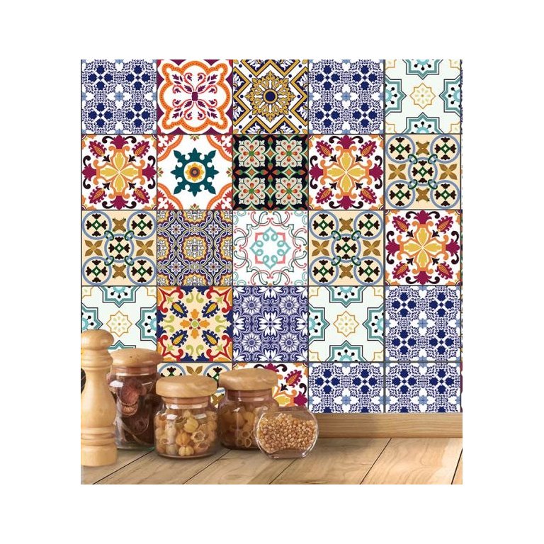 Adesivo Azulejo Coloridos Português Adesivo Azulejo Coloridos Português