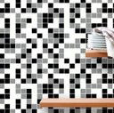 Ver imagem 1 de Papel De Parede Azulejo Pastilhas Em Preto e Branco