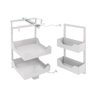 Coluna Baixa Branco Masutti Copat 6462 - 02 Bandejas - 240 X 610 a 800 X 480mm - 1