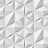 Papel de Parede geométrico Triangular Branco e tons de cinza  - 3