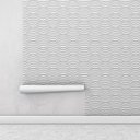 Ver imagem 1 de Papel de Parede 3D com efeito de sombras em Tons de branco e cinza Para Sala e Quarto