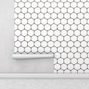 Ver imagem 1 de Papel de Parede Hexágono Geométrico Para Sala e Quarto