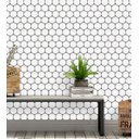 Ver imagem 3 de Papel de Parede Hexágono Geométrico Para Sala e Quarto