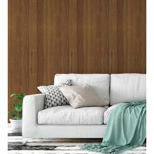 Papel de parede estilo madeira em tons de marrom e cinza 