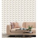 Ver imagem 1 de Papel de Parede 3d Tijolinho com Efeito de Sombras em Tons de Bege