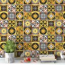 Ver imagem 1 de Papel De Parede Ladrilho Azulejo Cozinha Colorido