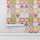 Ver imagem 1 de Papel de Parede Autocolante Azulejo Português Abstrato