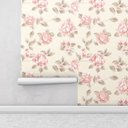 Ver imagem 1 de Papel de parede em tons bege, cinza e rosa Para Sala e Quarto