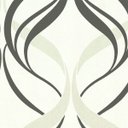 Ver imagem 2 de Papel de parede com fundo cinza e detalhes em arabescos nude Para Sala e Quarto