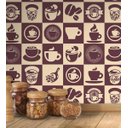 Ver imagem 3 de Papel de Parede Autocolante Azulejo Café para Cozinha, Area Gourmet
