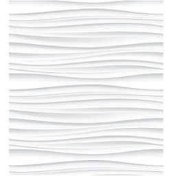 Papel de Parede Ondas Horizontais 3d tons de cinza e branco  - 3