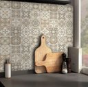 Ver imagem 1 de Papel De Parede Ladrilho Azulejo cozinha Em Tons De Bege