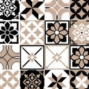 Ver imagem 3 de Azulejo Ladrilho Indiano em Tons de Branco, Bege e Preto