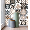 Ver imagem 1 de Azulejo Ladrilho Indiano em Tons de Branco, Bege e Preto