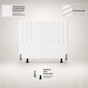 Ver imagem 2 de Cabeceira Suede 140 cm Casal Moderna Frame Estofada Cama Box:Branco