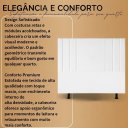 Ver imagem 6 de Cabeceira Suede 140 cm Casal Moderna Frame Estofada Cama Box:Branco