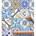 Ver imagem 1 de Adesivo Hidráulico fosco em tons azul bege amarelo e branco 