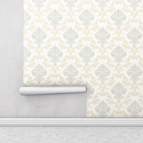 Papel de parede em tons cinza e bege Para Sala e Quarto