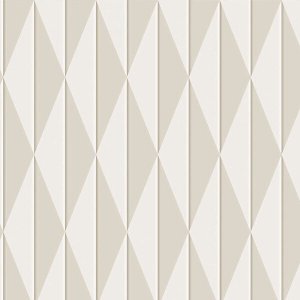 Papel de parede geométrico em tons cinza e bege Para Quartos e Sala