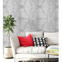 Ver imagem 3 de Papel de parede modelo concreto em tons acinzentados Para Quartos e Sala