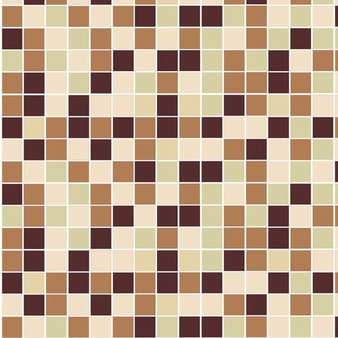 Adesivo Azulejo Pastilhas Em Tons de bege, amarelo e marrom para Área Gourmet