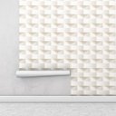 Ver imagem 2 de Papel de Parede 3D Tijolinho com efeito de sombras em Tons de Bege Para Quartos e Sala