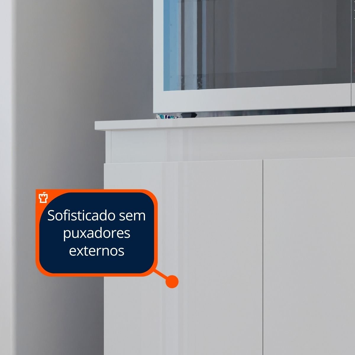 Balcão Microondas - Branco - Mod.3001 - 3