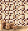 Ver imagem 3 de Papel de Parede Azulejo Pastilhas Em Tons de Bege e Marrom