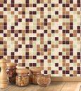 Ver imagem 1 de Adesivo Azulejo Pastilhas Em Tons de bege, amarelo e marrom 