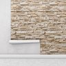 Papel de Parede Estilo Pedras Canjiquinha e Pedras Palito em Tons de Cinza e Bege para Quarto e Sala - 2