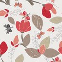 Ver imagem 1 de Papel de parede estilo floral tons de vermelho marrom bege nude e cinza Para Quartos e Sala