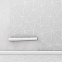 Ver imagem 2 de Papel de Parede Geométrico Poligonos em Tons de Cinza e Branco