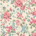 Ver imagem 1 de Papel de parede romântico rosa, verde e cinza com fundo bege Para Quartos e Sala