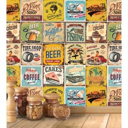 Adesivo Azulejo Retro Vintage para Área Gourmet - 3