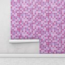 Ver imagem 2 de Adesivo Azulejo Pastilhas Em Tons de Rosa e Branco para Área Gourmet