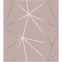 Ver imagem 3 de Papel de parede Geométrico Carmim Silver 