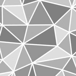 Papel De Parede Geométrico Em Tons De Preto, branco e Cinza - 2