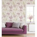 Ver imagem 3 de Papel de parede em tons creme, rose e verde musgo Para Quartos e Sala